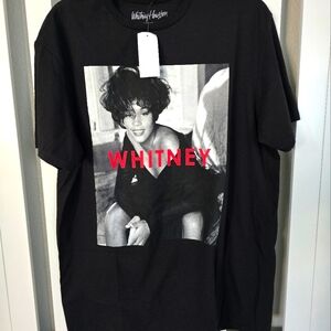 Brand New Never Worn Whitney Houston T Shirt Classic 80s Portrait Size XL Men